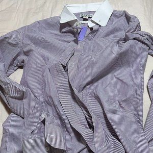 Reiss Men's Stripped Dress Shirt Size XXL Slim fit